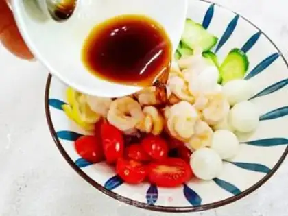 Make Vegetable shrimp ball salad step 6