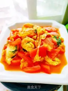 Make Tomato fried eggs step 8