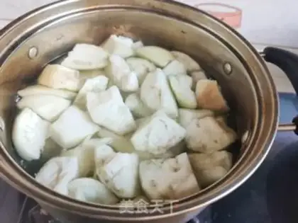 Make Garlic sesame sauce and eggplant step 3