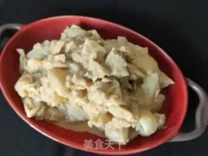 Make Garlic sesame sauce and eggplant step 12