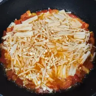 Make Tomato egg mushroom soup step 5