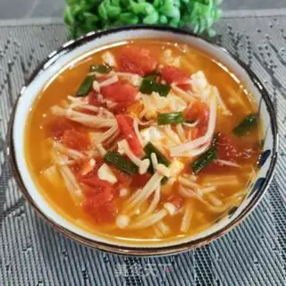 Make Tomato egg mushroom soup step 7