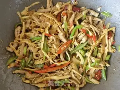 Make The rice is fried meat step 15