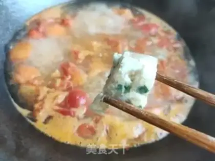 Make Tomato shrimp balls, egg soup step 5