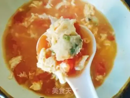Make Tomato shrimp balls, egg soup step 10