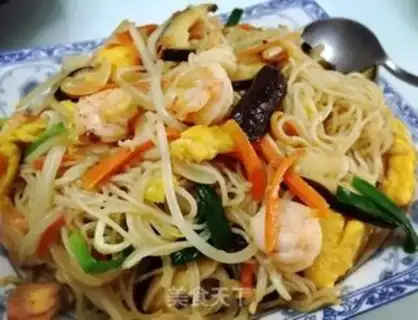 Make Shrimp rice powder step 4