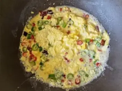 Make Cream pepper for fried eggs step 7
