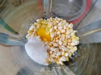 Make Egg and fresh corn cake step 1