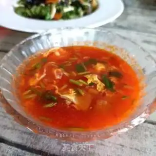 Make Pork tomato egg soup step 10