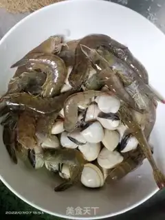 Make Seafood congee step 3