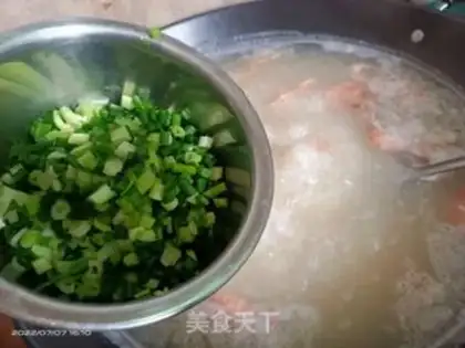 Make Seafood congee step 5