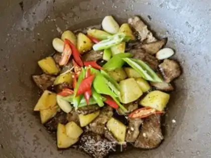 Make Potato, snowflake steak step 11