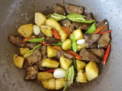 Make Potato, snowflake steak step 12