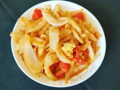 Make Onion fried eggs step 9
