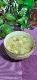 Make Lotus green bean congee step 5