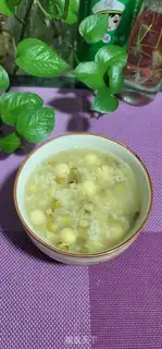 Make Lotus green bean congee step 6