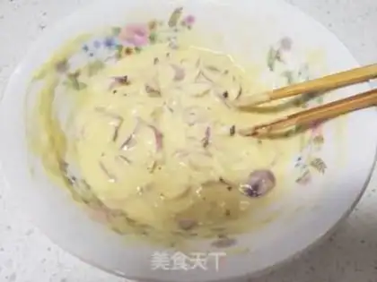 Make Onion egg pancakes step 2