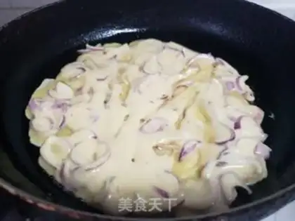 Make Onion egg pancakes step 3