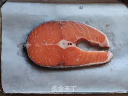 Make Garlic salmon step 1