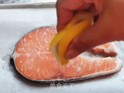 Make Garlic salmon step 2