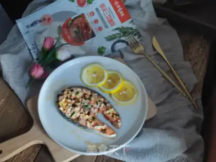 Make Garlic salmon step 5