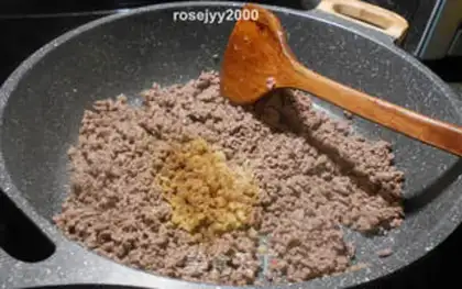 Make Beef paste for Lima beans step 0