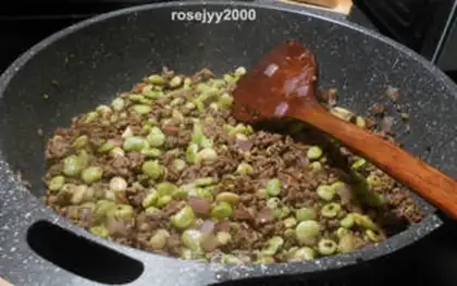 Make Beef paste for Lima beans step 5