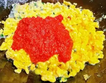 Make Shrimp, goose and egg step 7