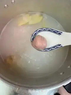 Make Squid meatball congee step 7
