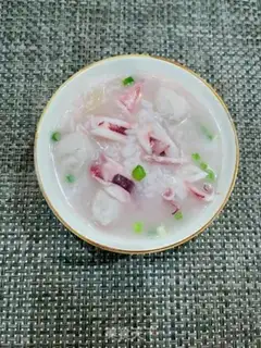Make Squid meatball congee step 10