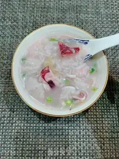 Make Squid meatball congee step 11