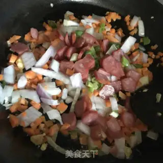 Make Carrot egg fried rice step 5
