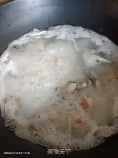 Make Seafood congee step 5