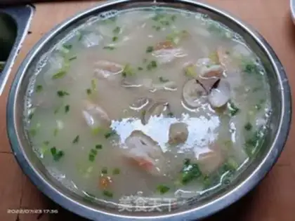 Make Seafood congee step 7