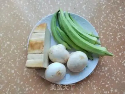 Make Mushrooms, acne, beans step 0