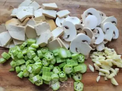 Make Mushrooms, acne, beans step 1
