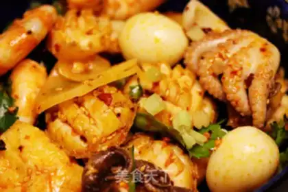 Make Spicy seafood string step 4
