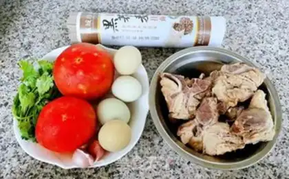 Make Tomato chops, omelet noodles step 0