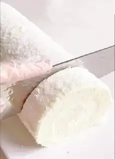 Make Coconut Swiss roll step 20