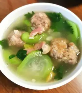 Make Spamball melon soup step 8