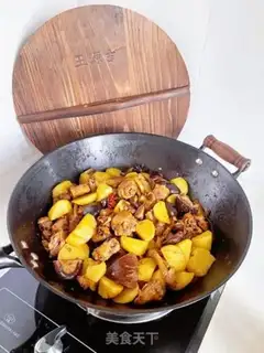 Make Frozen chickens with mushroom potatoes step 14