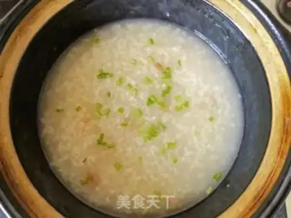 Make Onion rice congee step 7