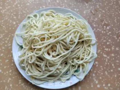Make Pumpkin bean bean noodle step 3