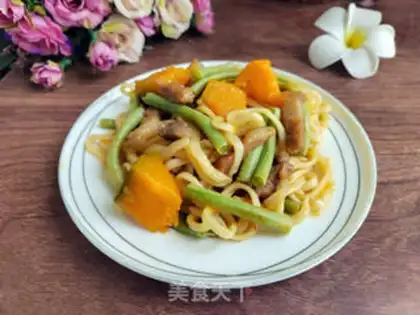 Make Pumpkin bean bean noodle step 12