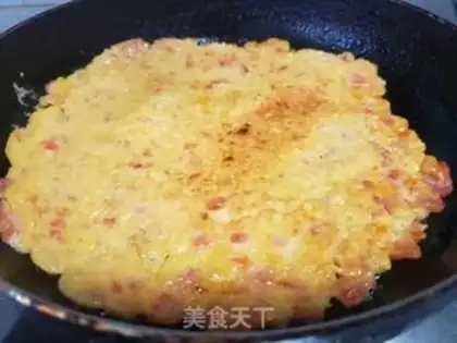 Make Tomato egg pancakes step 4