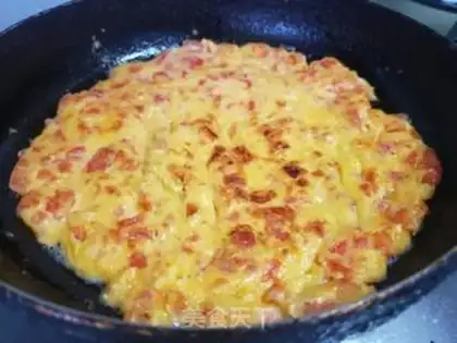 Make Tomato egg pancakes step 5