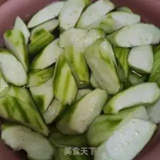Make Garlic fan silk melon step 2