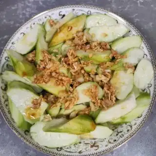 Make Garlic fan silk melon step 6