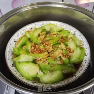 Make Garlic fan silk melon step 8