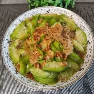 Make Garlic fan silk melon step 9